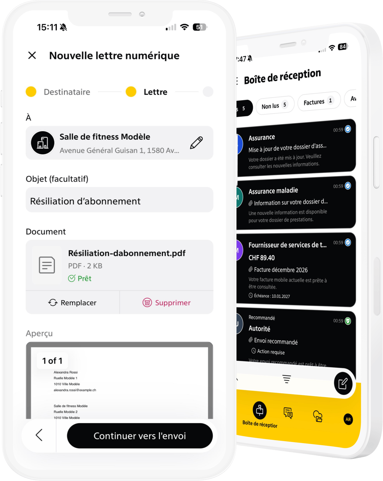 Lettre numérique - envoyer une lettre