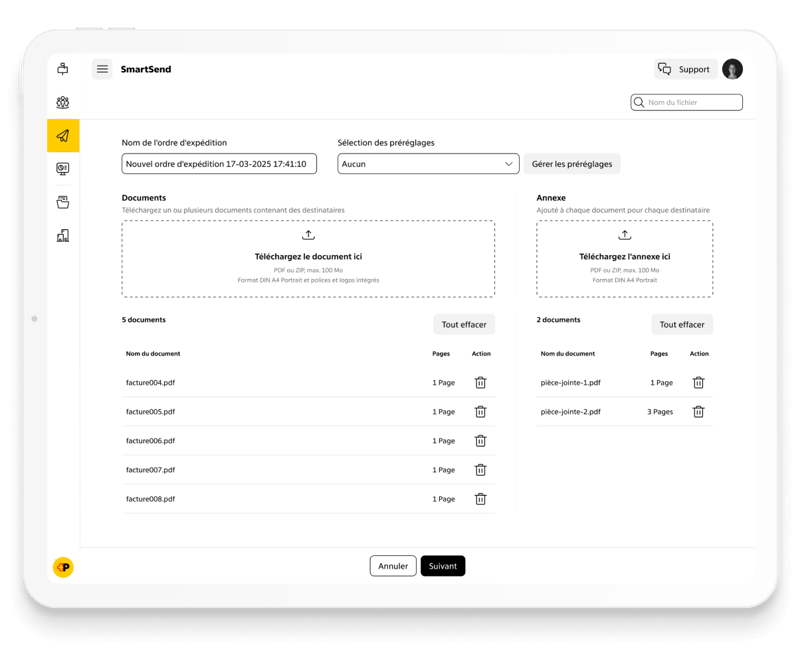 SmartSend – pdf upload