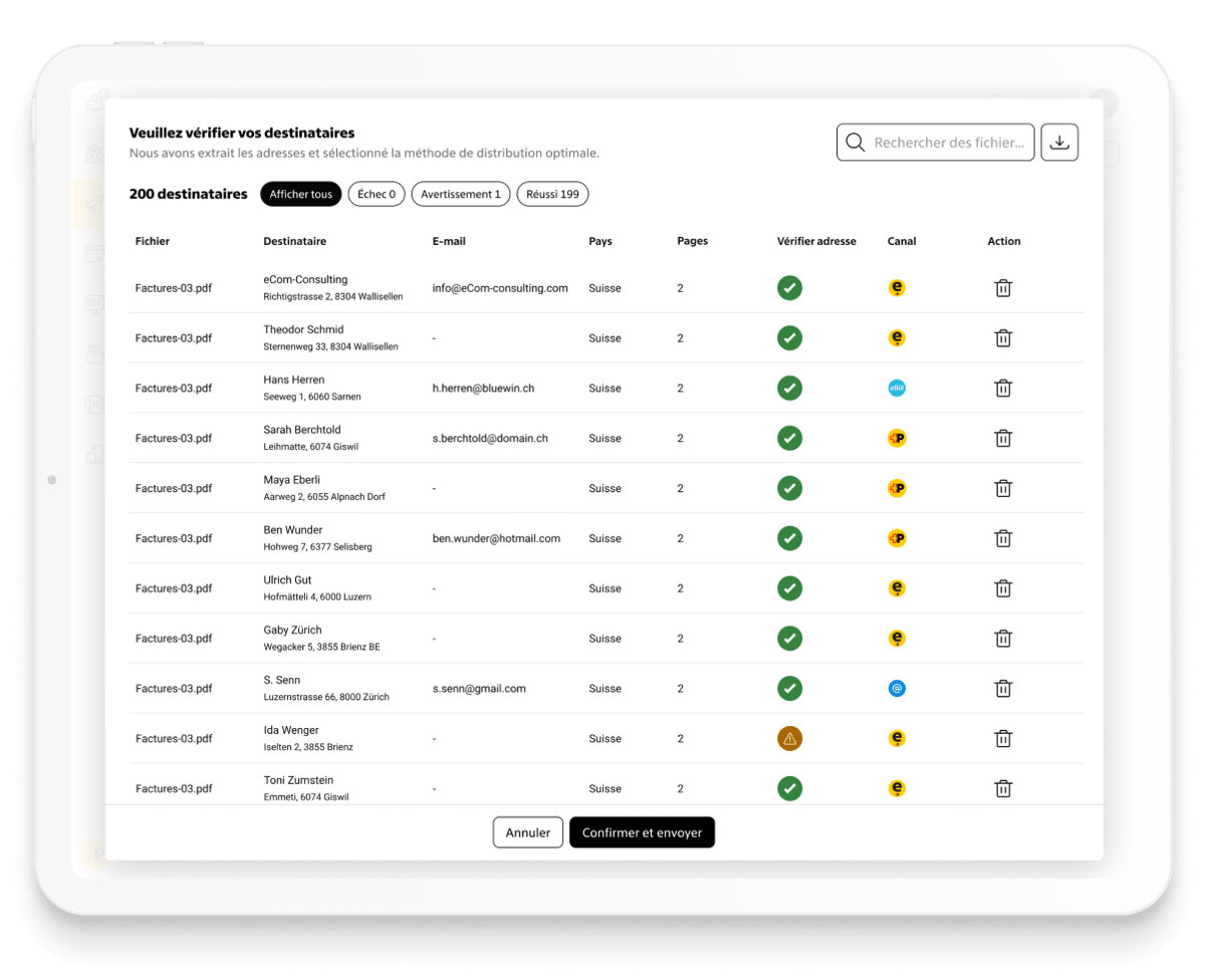 Envoyer du courrier professionnel en ligne avec SmartSend | ePost Suisse